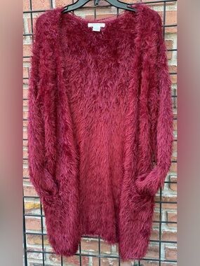 Glamorous Long Faux Fur Eyelash Cardigan